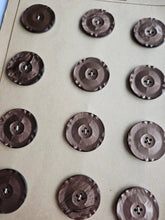 Load image into Gallery viewer, 1940s Deadstock Carded Chocolate Pearly Brown Buttons
