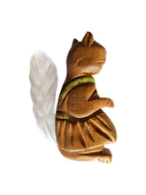 Load image into Gallery viewer, 1940s Rare Wood and Lucite Chunky Squirrel Brooch
