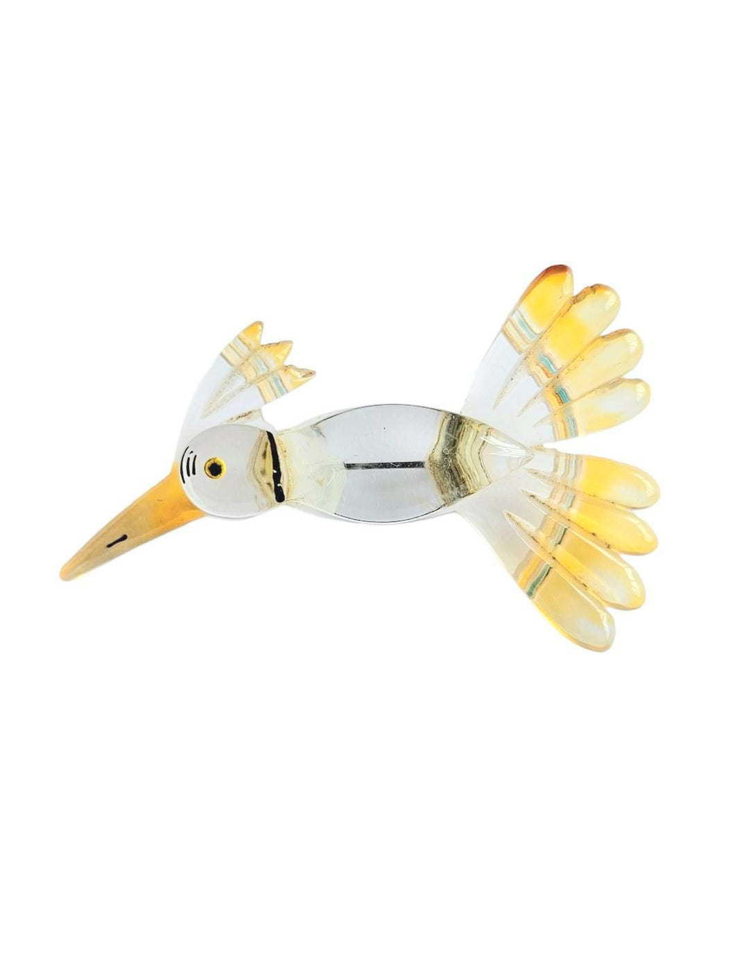 1940s Chunky Lucite Hummingbirds Brooch