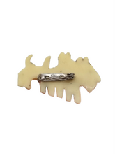 Load image into Gallery viewer, 1940s Cream Celluloid Double Dog Brooch
