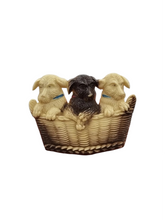 Load image into Gallery viewer, 1940s Celluloid Dogs in a Basket Brooch
