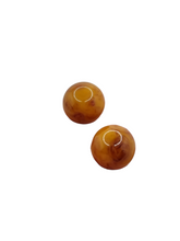 Load image into Gallery viewer, 1940s/1950s French Honey/Caramel/Orange Marbled Bakelite Earrings
