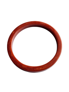 1940s Terracotta Marbled Flat Cut Bakelite Bangle