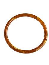 Load image into Gallery viewer, 1930s Deco Orange Marbled Celluloid Bangle
