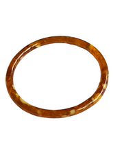 Load image into Gallery viewer, 1930s Deco Orange Marbled Celluloid Bangle
