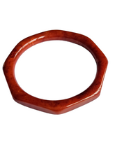 Load image into Gallery viewer, 1940s Red Marbled Hexagon Bakelite Bangle
