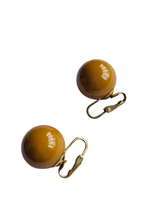 Load image into Gallery viewer, 1940s Huge Chunky Chartreuse Ball Earrings
