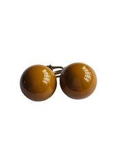 Load image into Gallery viewer, 1940s Huge Chunky Chartreuse Ball Earrings
