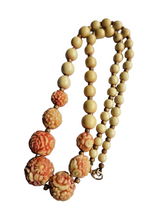 Load image into Gallery viewer, 1940s Pink and Beige Celluloid/Galalith Necklace
