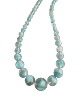 Load image into Gallery viewer, 1930s Deco Blue And Clear Glass Necklace
