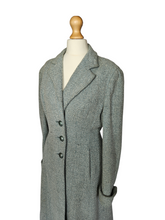 Load image into Gallery viewer, 1940s Duck Egg Blue Flecked Coat
