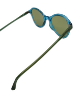 Load image into Gallery viewer, Late 1940s Teal Blue Clear Sunglasses
