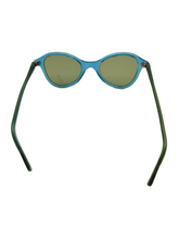 Load image into Gallery viewer, Late 1940s Teal Blue Clear Sunglasses
