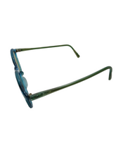 Load image into Gallery viewer, Late 1940s Teal Blue Clear Sunglasses
