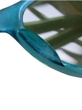 Load image into Gallery viewer, Late 1940s Teal Blue Clear Sunglasses
