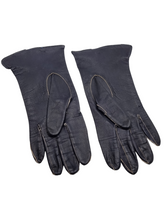 Load image into Gallery viewer, 1940s Stamped CC41 Navy Leather Gloves
