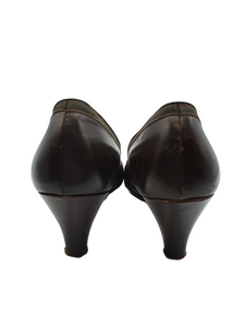 1940s Chocolate Brown Court Shoes