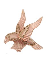 Load image into Gallery viewer, 1940s Coro Pink Nylon Eagle Brooch
