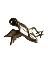 Load image into Gallery viewer, 1940s Unsigned H Pomerantz Figuarl Glass and Metal Bird Brooch
