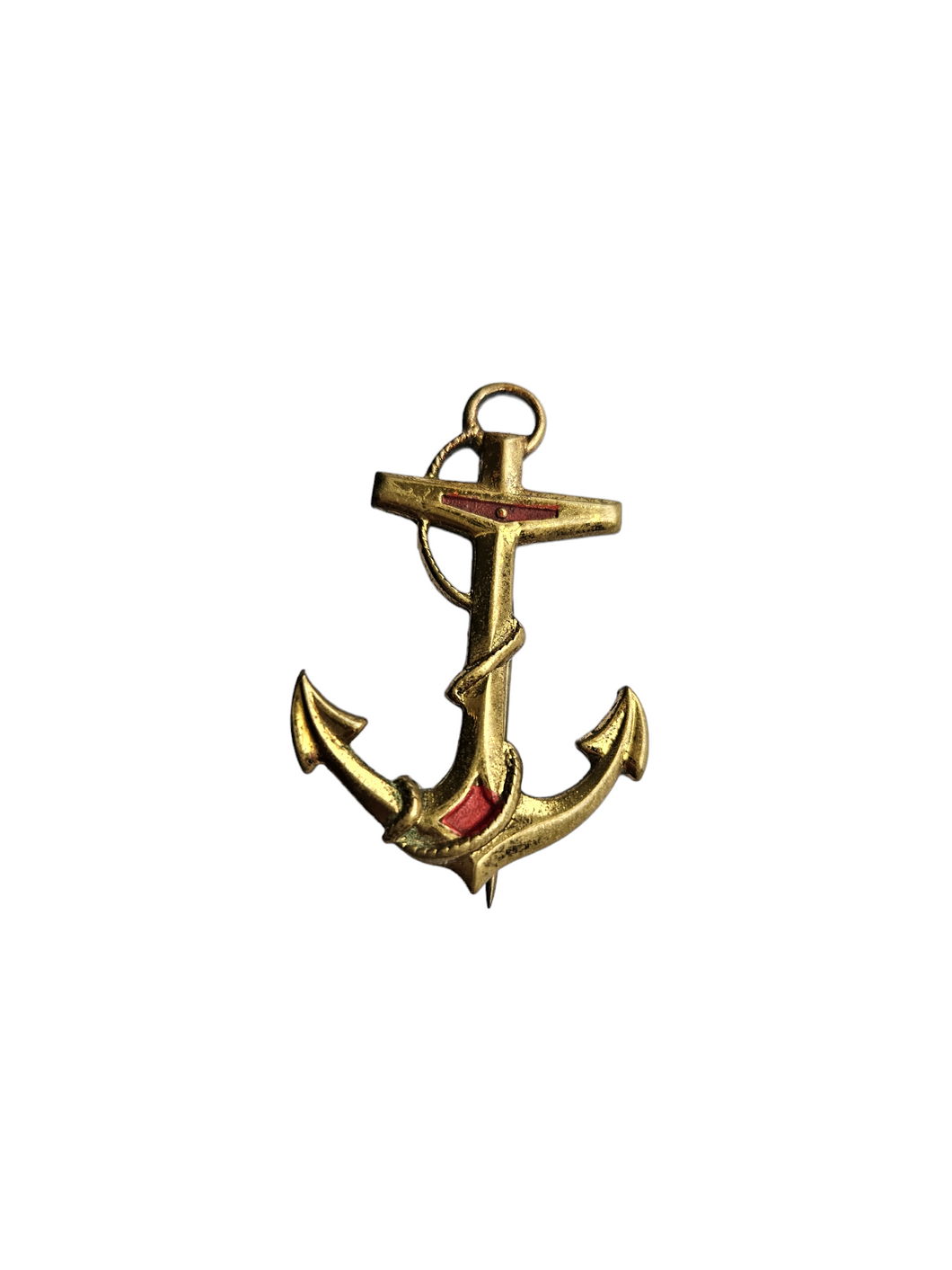 1930s Gold Tone Anchor Brooch