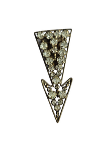 1930s Deco Diamante Arrow Dress Clip