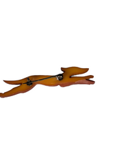 Load image into Gallery viewer, 1940s Carved Bakelite Greyhound Dog Brooch
