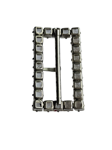 1930s Deco Czech Openback Glass Buckle