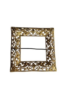 1930s Unusual Czech Square Filigree Brooch