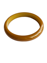 Load image into Gallery viewer, 1940s Dark Olive Green/Yellow Bangle
