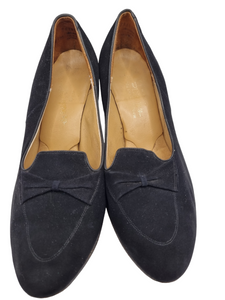 Late 1940s Black Suede Shoes