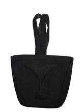 Load image into Gallery viewer, 1940s Black Corde Raised Pattern Bag
