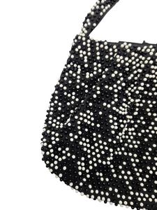 1940s/1950s Black and White Beaded Bobble Bag