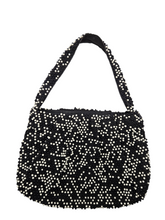 Load image into Gallery viewer, 1940s/1950s Black and White Beaded Bobble Bag
