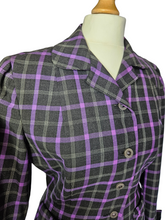 Load image into Gallery viewer, 1940s Purple and Black Check Suit
