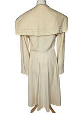 Load image into Gallery viewer, 1940s Cream Sailor Coat With Nautical Collar Back  and Buttons
