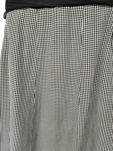 1940s Black and White Check Rayon Dress