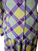 Load image into Gallery viewer, 1940s Purple, Yellow and Green Plaid Summer Suit
