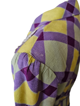 Load image into Gallery viewer, 1940s Purple, Yellow and Green Plaid Summer Suit
