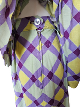 Load image into Gallery viewer, 1940s Purple, Yellow and Green Plaid Summer Suit
