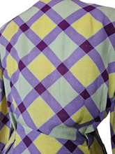 Load image into Gallery viewer, 1940s Purple, Yellow and Green Plaid Summer Suit
