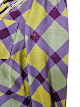 Load image into Gallery viewer, 1940s Purple, Yellow and Green Plaid Summer Suit
