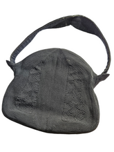 Load image into Gallery viewer, 1940s Black Unusual Shape Corde Bag
