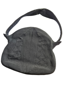 1940s Black Unusual Shape Corde Bag