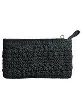 Load image into Gallery viewer, 1940s Black Crochet Clutch Bag
