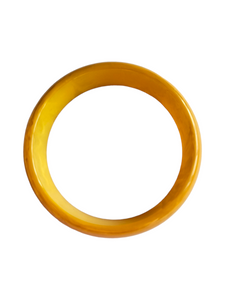 1940s Golden Yellow Marbled Bakelite Bangle