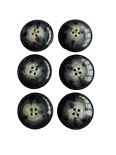 Load image into Gallery viewer, 1940s Chunky Black/Grey Marbled Buttons
