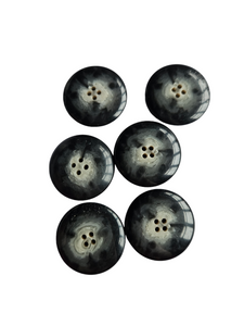 1940s Chunky Black/Grey Marbled Buttons