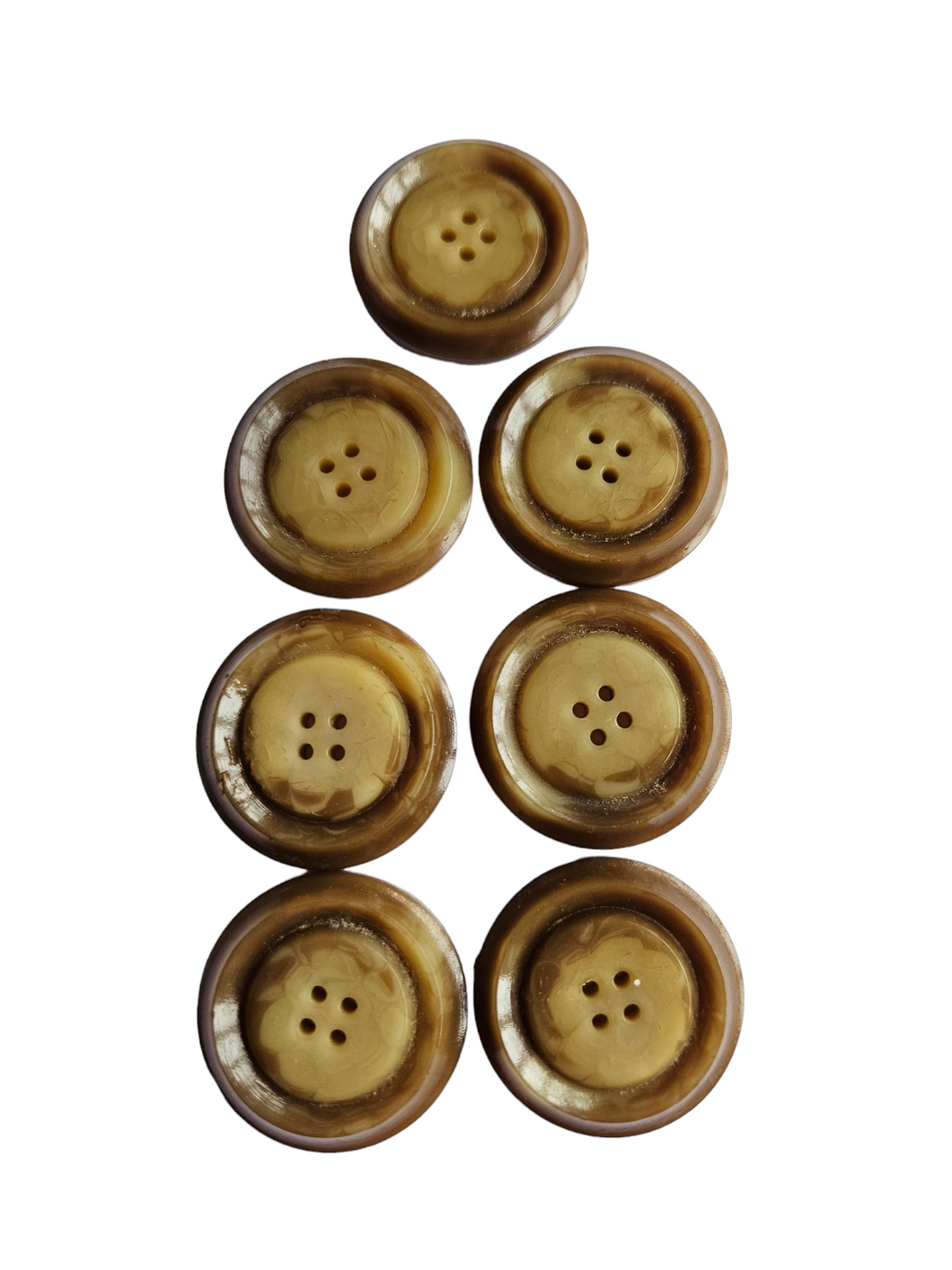 1940s Taupe Brown Marbled Buttons