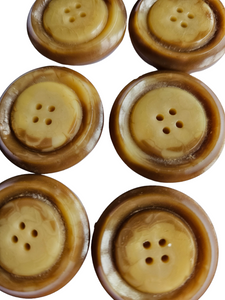 1940s Taupe Brown Marbled Buttons