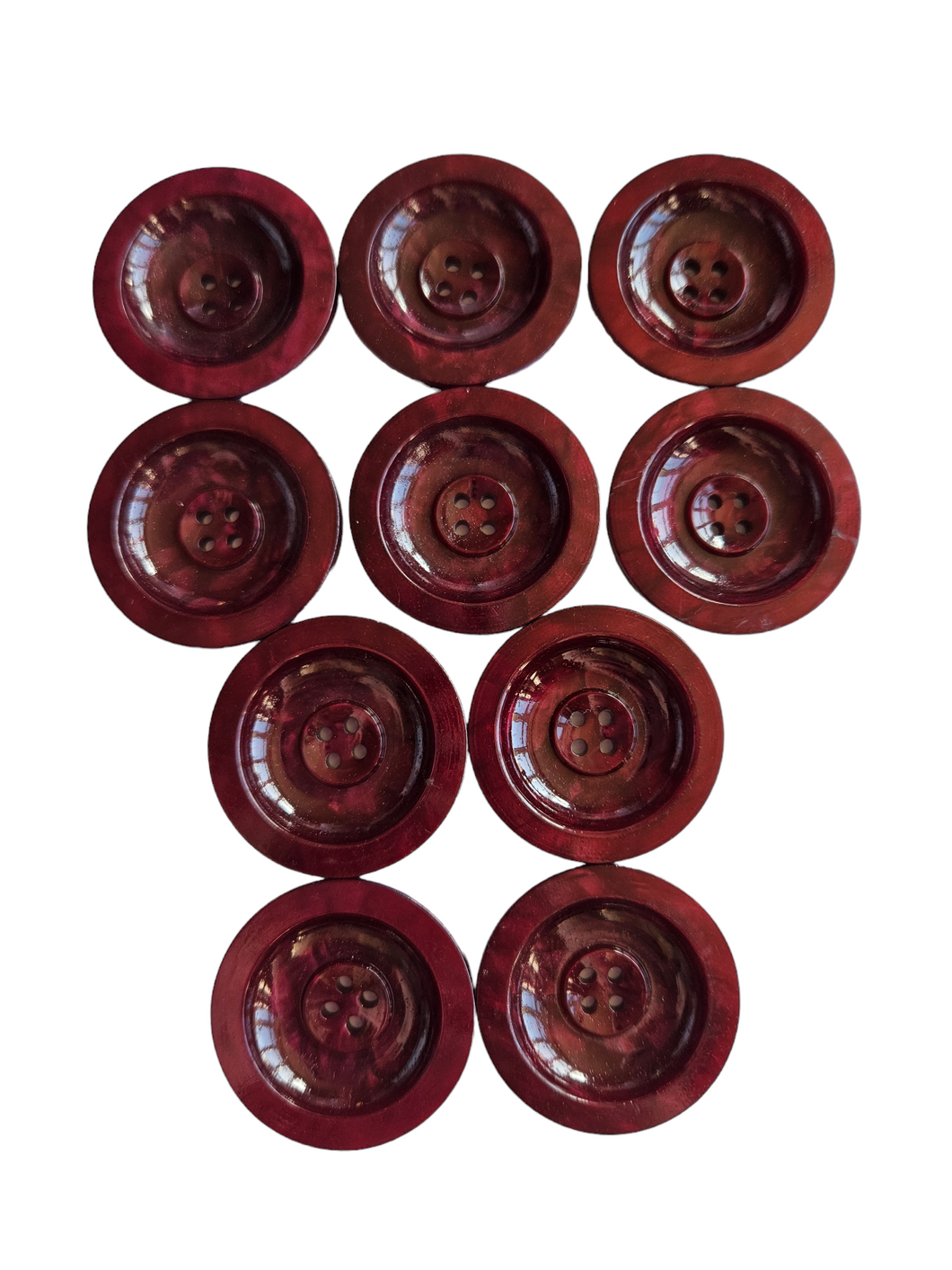 1940s Chunky Burgundy Buttons